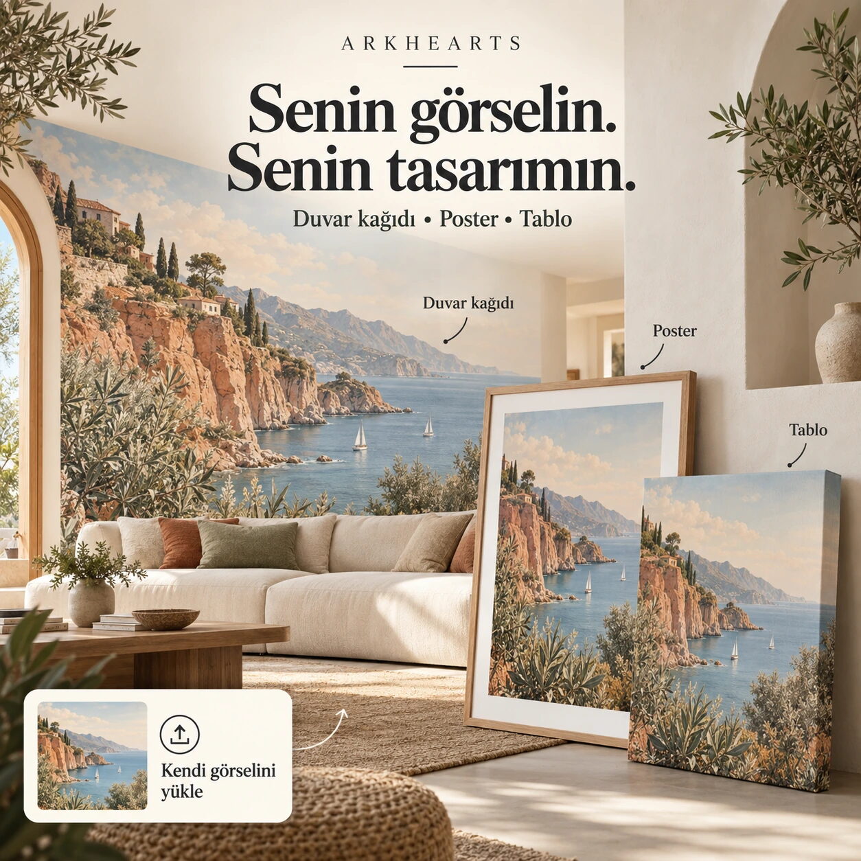 Kendi Görselinle Duvar Kağıdı, Poster veya Tablo Tasarla