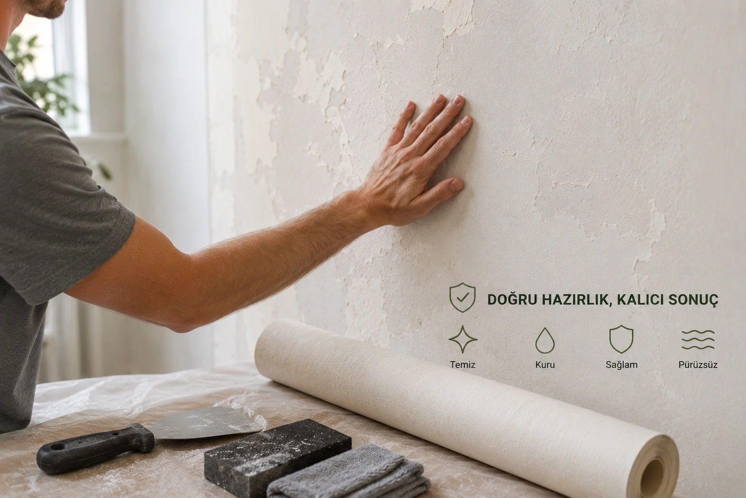 Duvar Kağıdı Uygulamadan Önce Yüzey Nasıl Hazırlanır?