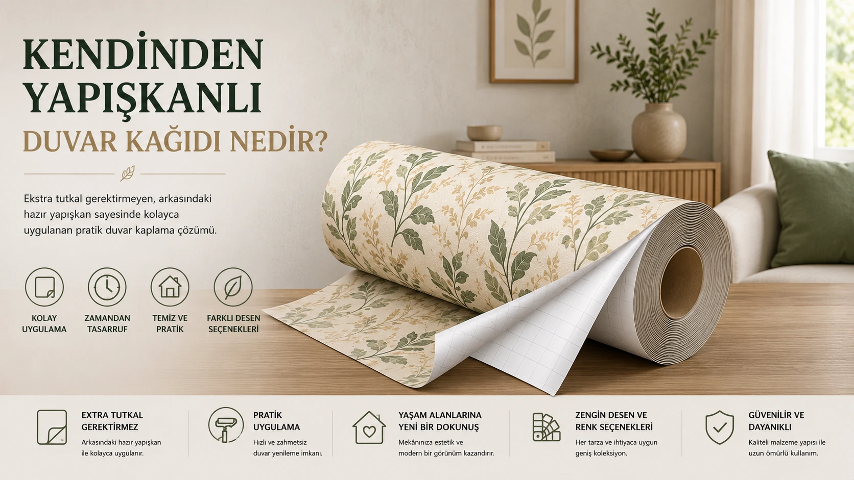 Kendinden Yapışkanlı Duvar Kağıdı Nedir?