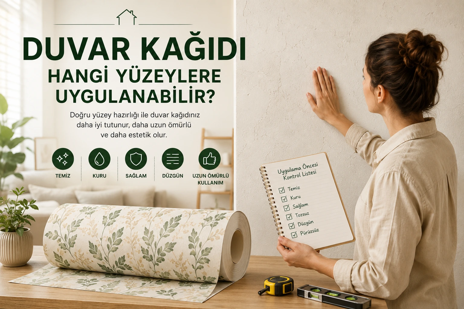 Duvar Kağıdı Hangi Yüzeylere Uygulanabilir?